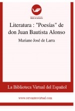 Libro Literatura : "Poesías" de don Juan Bautista Alonso, autor Biblioteca Virtual Miguel de Cervantes