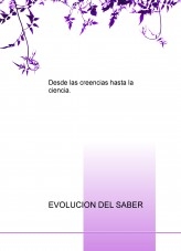 EVOLUCION DEL SABER EVOLUCION DEL SABER
