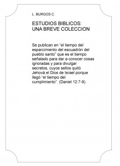 ESTUDIOS BIBLICOS: UNA BREVE COLECCION