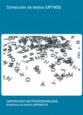 Libro UF1902 - Corrección de textos, autor Editorial Elearning Libro UF1902 - Corrección de textos, autor Editorial Elearning